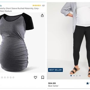 Old Navy Rockstar Maternity size 10 jeans and Amazon shirt